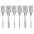 Picas de tierra 6 uds acero galvanizado plateado 12x12x56 cm Vida XL