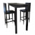 Mesa de bar con 2 sillas de barra negras Vida XL