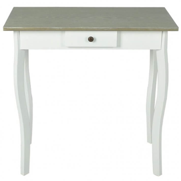 Mesa consola de MDF blanca y marrón grisáceo Vida XL