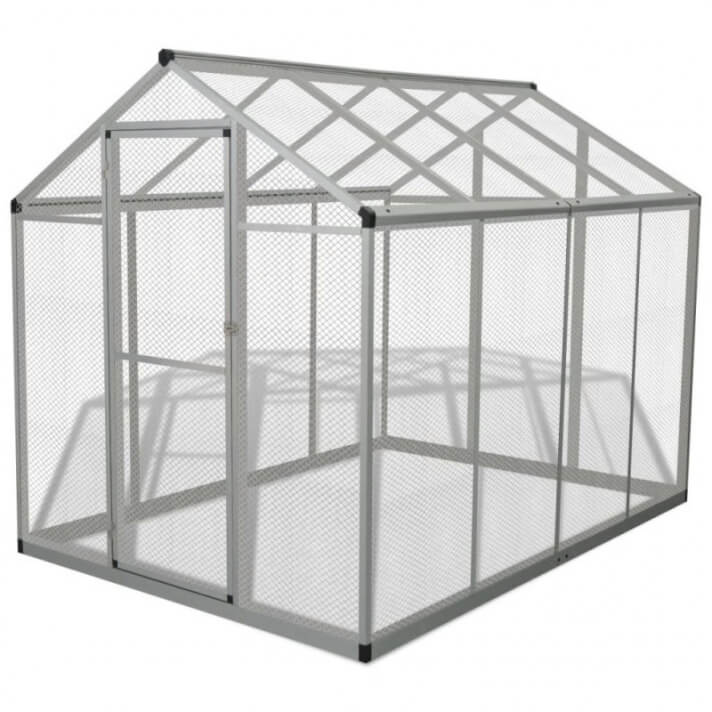 Pajarera exterior de aluminio 178x242x192 cm Vida XL