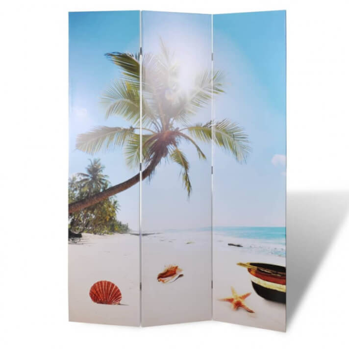 Biombo divisor plegable 120x170 cm playa Vida XL