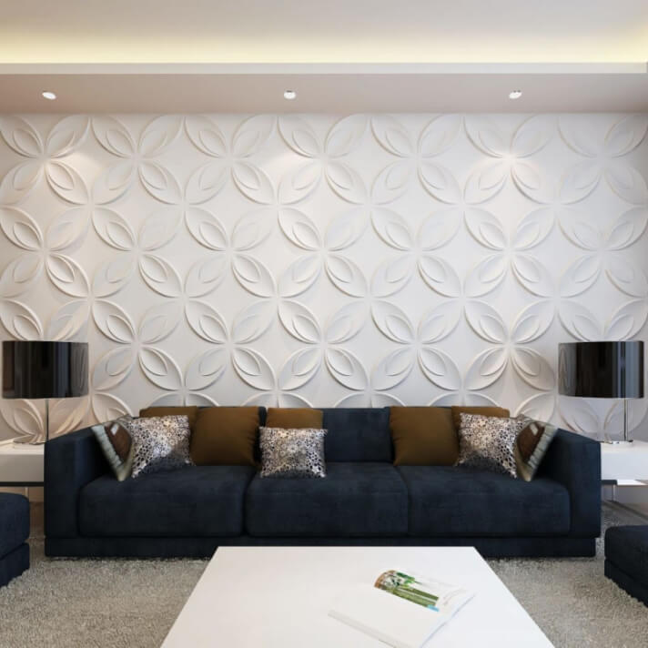 Panel mural 3D floreado 66 paneles 6 m&sup2; 0,3x0,3 m Vida XL