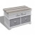 Banco baúl de madera y cojin gris, con cajones Vida XL