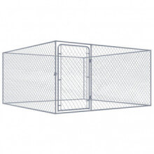 Perrera de exterior de acero galvanizado 2x2x1 m Vida XL