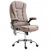Silla de oficina de masaje de poliéster gris taupe Vida XL