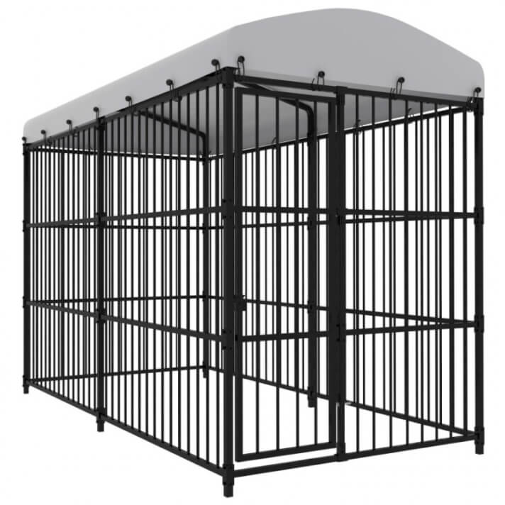 Perrera de exterior con techo 300x150x210 cm Vida XL