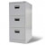 Armario archivador 3 cajones acero gris 102,5 cm Vida XL