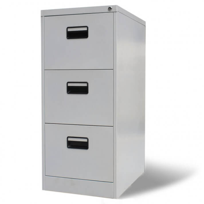 Armario archivador 3 cajones acero gris 102,5 cm Vida XL
