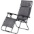 Tumbona plegable con toldo negra Outsunny