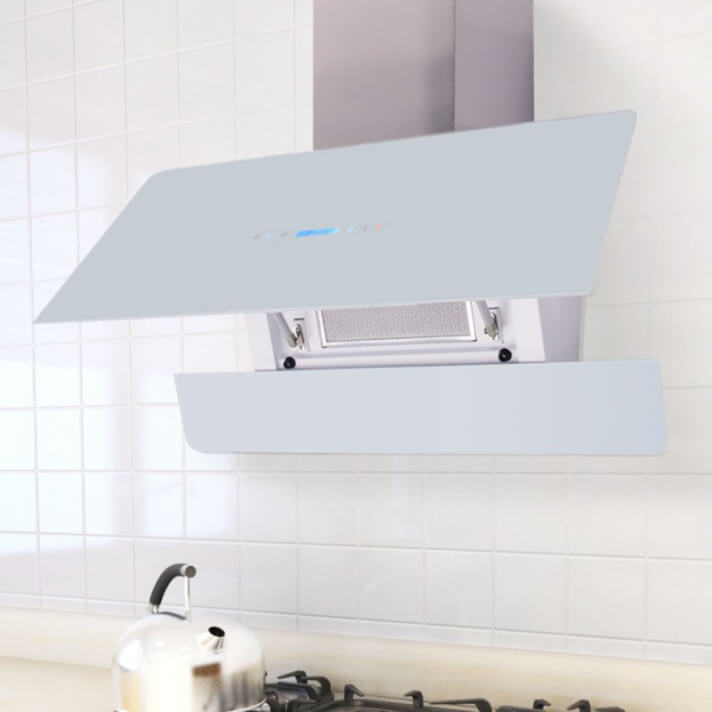 Campana extractora con pantalla t&aacute;ctil blanco 900 mm Vida XL
