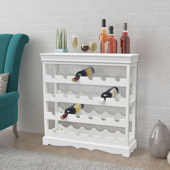 Mueble botellero Abreu blanco Vida XL