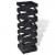 Paragüero cuadrado soporte para bastones de acero negro 48,5cm Vida XL