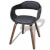 Silla de comedor de madera curvada y cuero artificial Vida XL