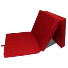 Colchón de espuma plegable en tres partes rojo 190x70x9cm Vida XL