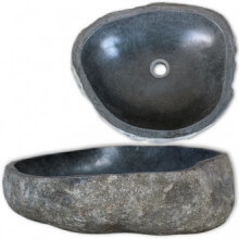 Lavabo de piedra natural ovalado 46-52cm Vida XL