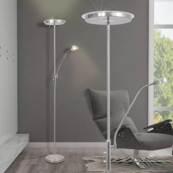 L&aacute;mpara de pie LED regulable 23 W Vida XL