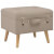 Taburete de almacenamiento 40cm beige de tela Vida XL