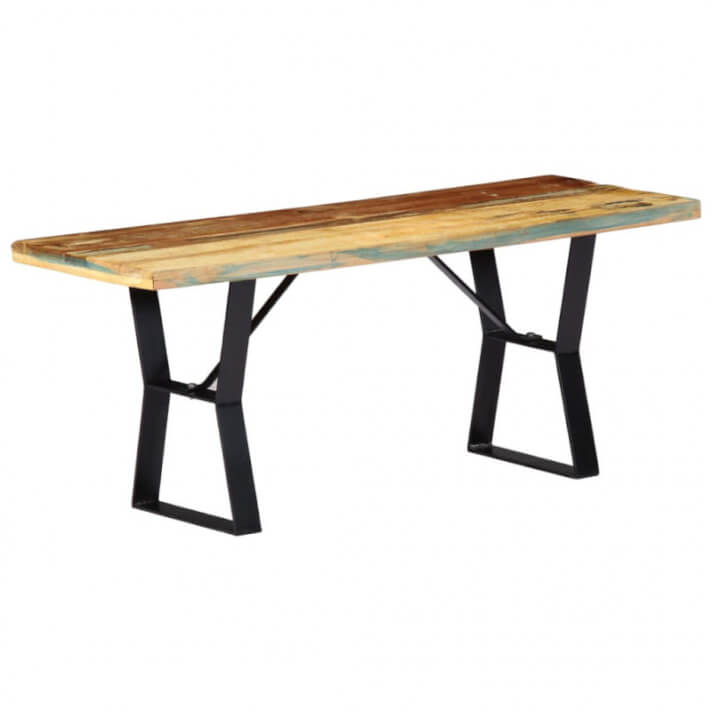Banco de madera maciza reciclada 110cm Vida XL