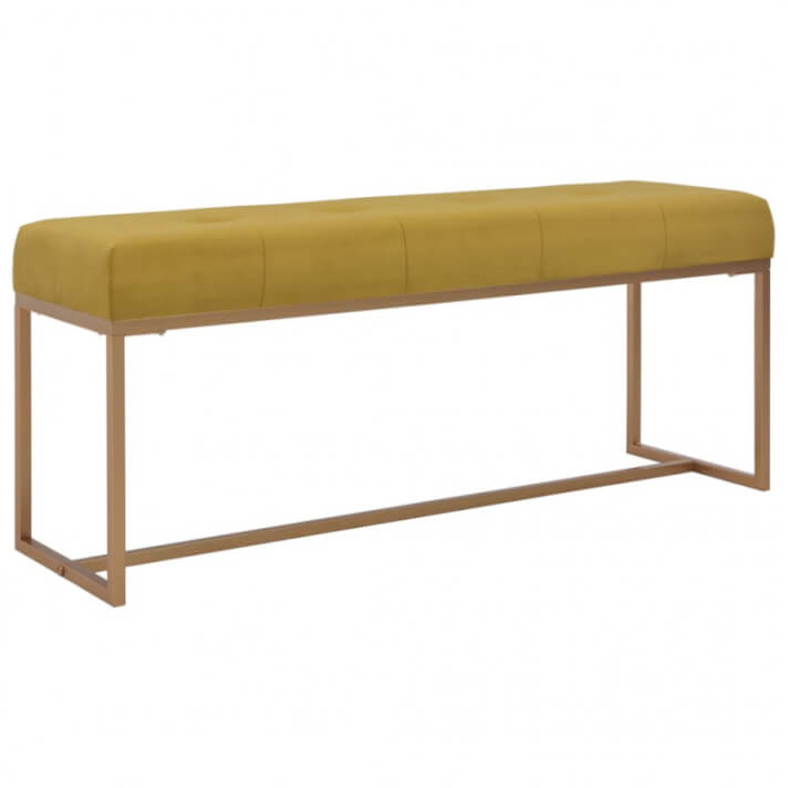 Banco 120cm terciopelomostaza Vida XL
