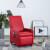 Sillón demasaje reclinable de cuero sintético rojo Vida XL