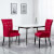 Silla de comedor con reposabrazos de terciopelo rojo Vida XL