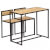Conjunto de comedor de 3 piezasmaderamaciza demango Vida XL