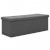 Banco almacenaje plegable lino sintético 110x38x38 gris oscuro Vida XL
