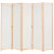 Biombo divisor 5 paneles de tela crema 200x170x4cm Vida XL