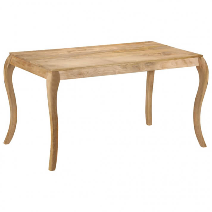 Mesa de comedor 135x75x76cm de madera maciza de mango Vida XL