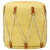 Puf amarillo 40x40cm lona de algodón Vida XL