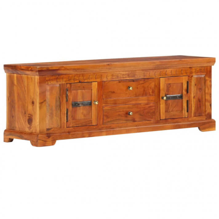 Mueble para TV de madera maciza de acacia 119x30x40cm Vida XL
