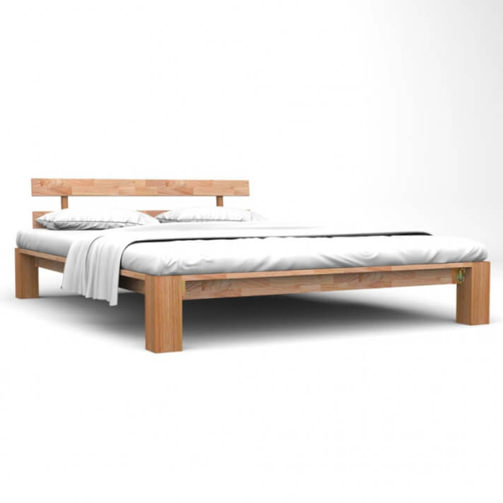 Estructura de cama de madera maciza de roble 140x200cm Vida XL
