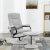 Sillón demasaje reclinable con reposapiés tela gris claro Vida XL