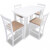 Mesa de bar y 4 taburetes de barra madera blanca Vida XL