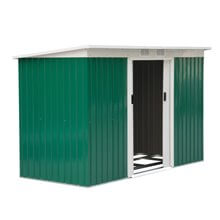 Caseta metálica verde 277x130x173cm Outsunny