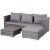 Conjunto de 3 piezas de sofás y mesa gris claro Outsunny