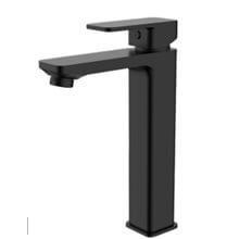 Grifo monomando alto de lavabo negro mate SKARA Källa