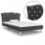 Estructura de cama de tela gris oscura 90x200 cm Vida XL