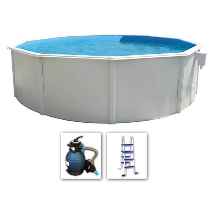 Piscina redonda con columnas 460x120 Monobloc Toi Quimicamp