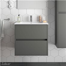 Mueble 71cm Gris Mate de 2 cajones SALGAR NOJA