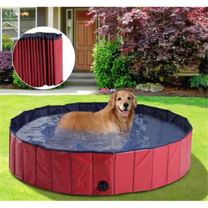 Piscina o Ba&ntilde;era para animales 140 cm ROJA Pawhut