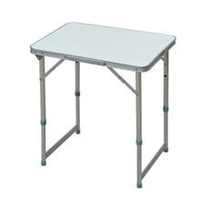 Mesa de camping altura ajustable blanca Outsunny