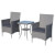 Conjunto de 2 sillas y mesa Ratán gris Outsunny