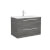 Mueble 81cm Gris Brillo 2 cajones FUSSION CHROME SALGAR