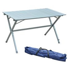 Mesa de camping plegable blanca Outsunny