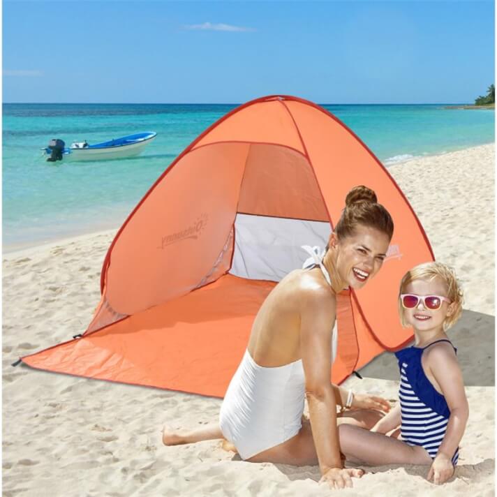 Tienda de campa&ntilde;a de playa NARANJA Outsunny