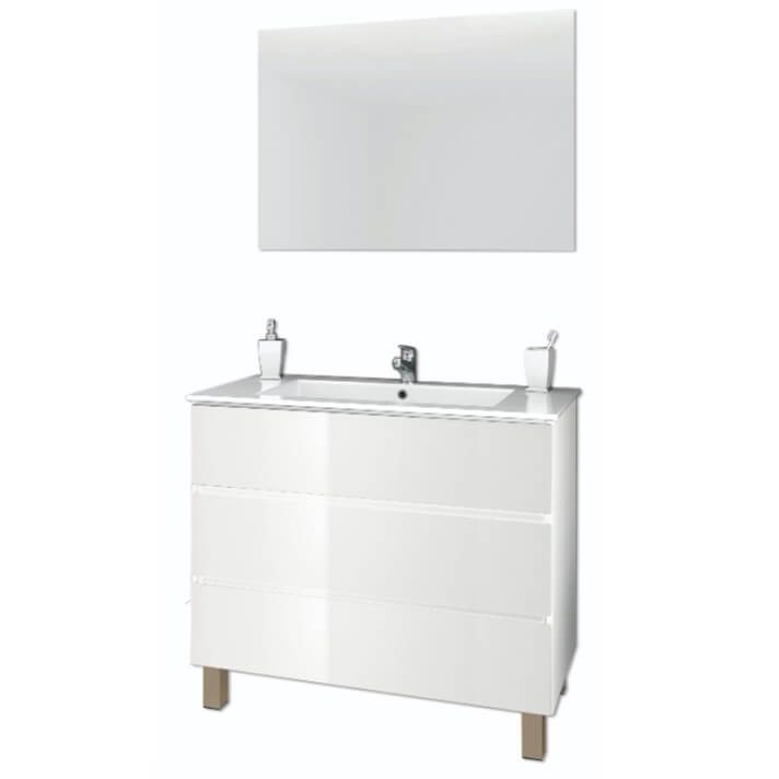 Conjunto mueble con lavabo y espejo IMPERIA Tegler