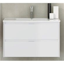 Mueble con lavabo de fondo reducido 60 Blanco brillo Ibiza TEGLER
