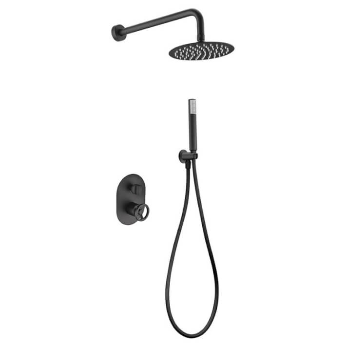 Conjunto de ducha Negro Mate Olimpo Imex