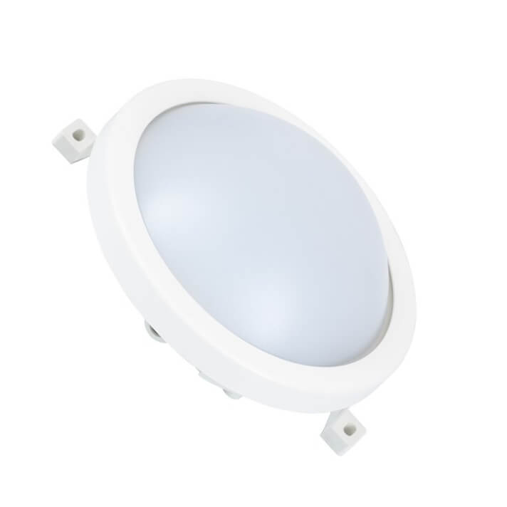 Plaf&oacute;n LED Hublot circular IP54 &Oslash;21x6cm blanco